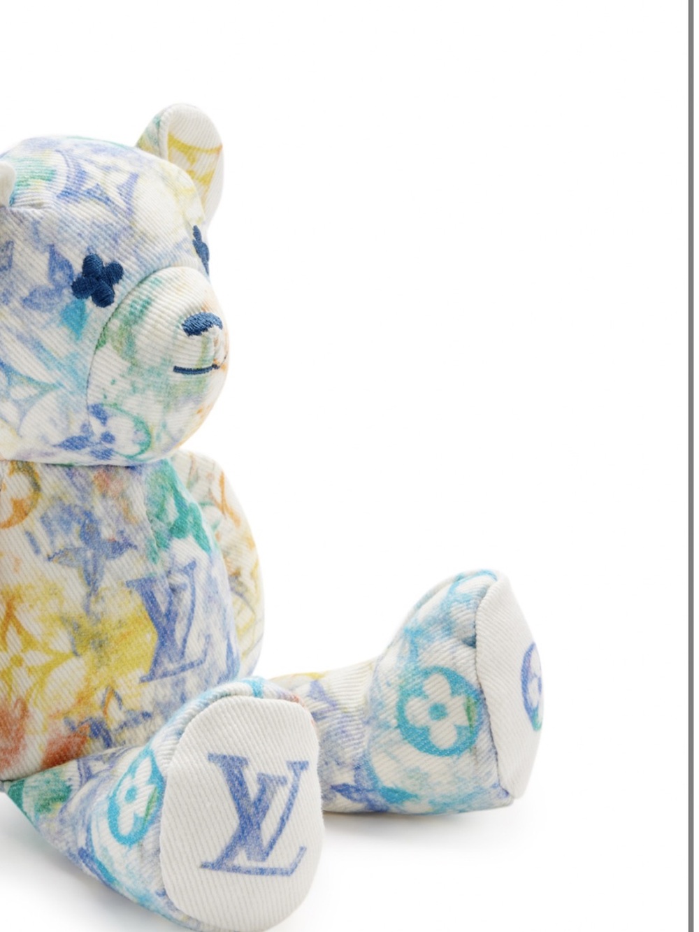 Limited Edition Louis Vuitton Virgil Abloh for UNICEF 2021 Monogram Doudou Bear - Picture 3 of 10